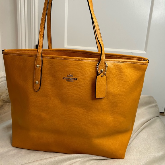 Coach Bags Coach Mustard Yellow Tote Poshmark